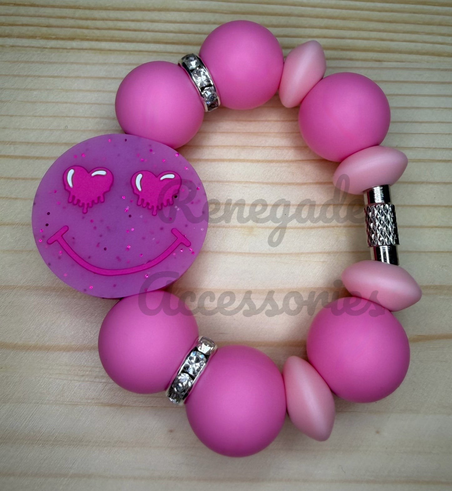 Silicone Charm - Heart Smiley