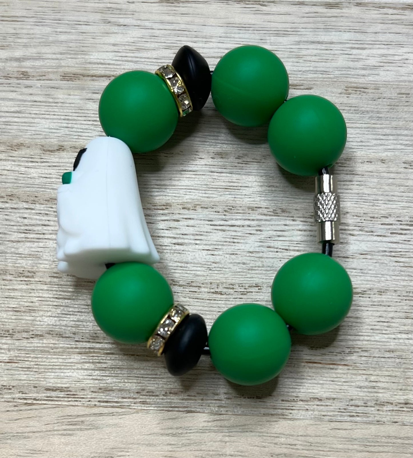 Silicone Charm - Shamrock St Pattys Ghost