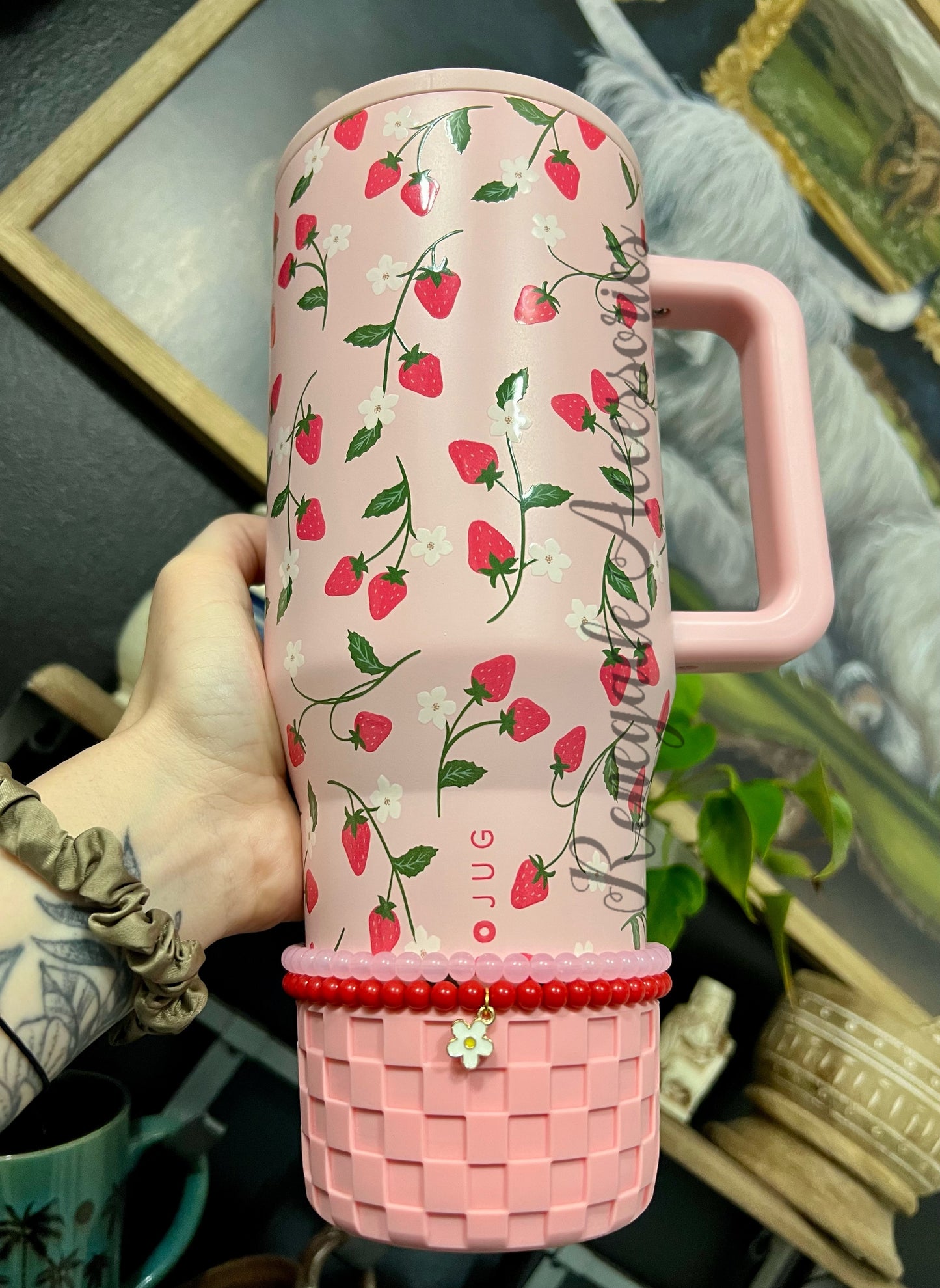 Tumbler Bracelet - Pink Strawberry/Farmers Market - Hydrojug