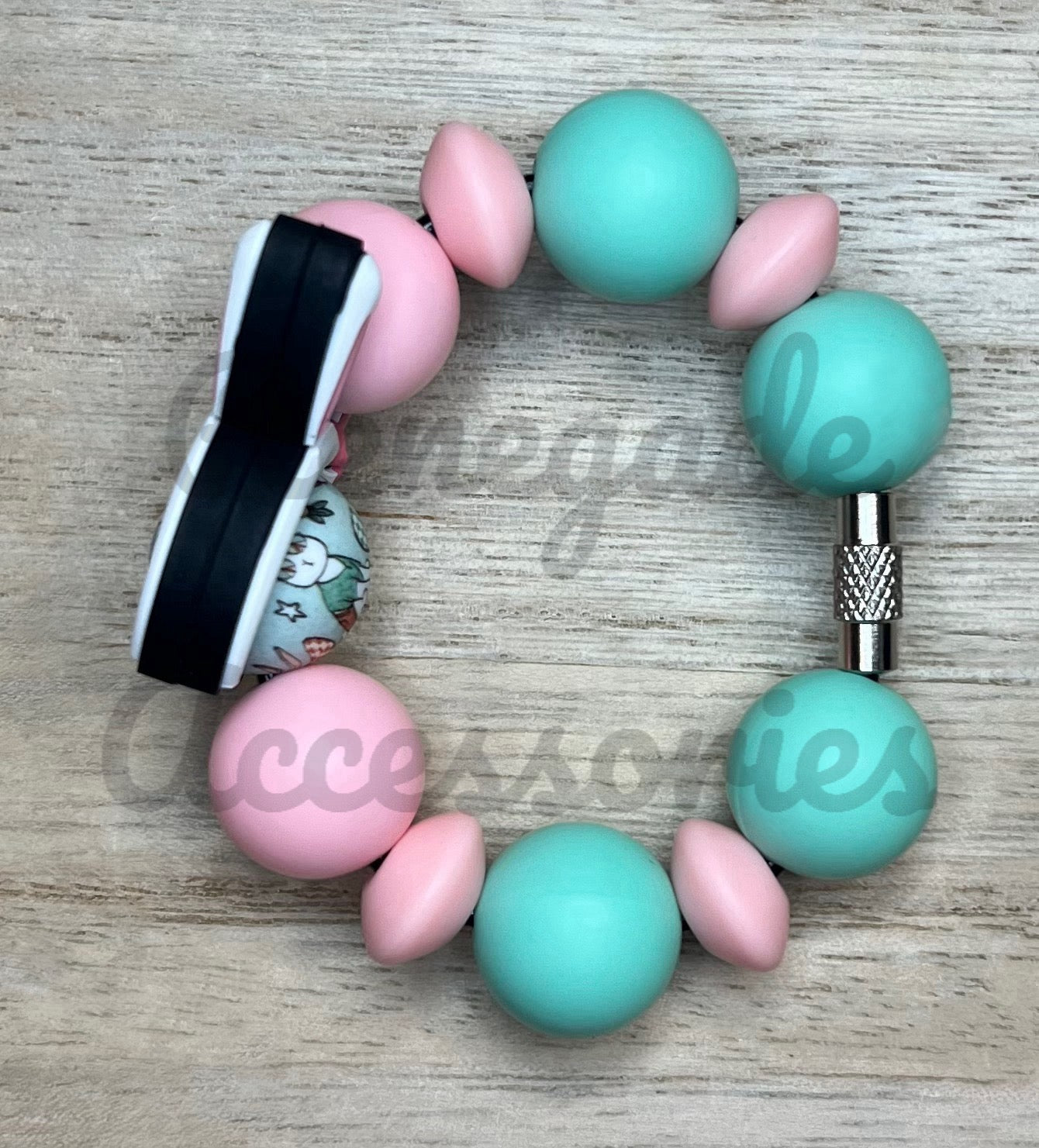 Silicone Charm - Bunny Ears Bow