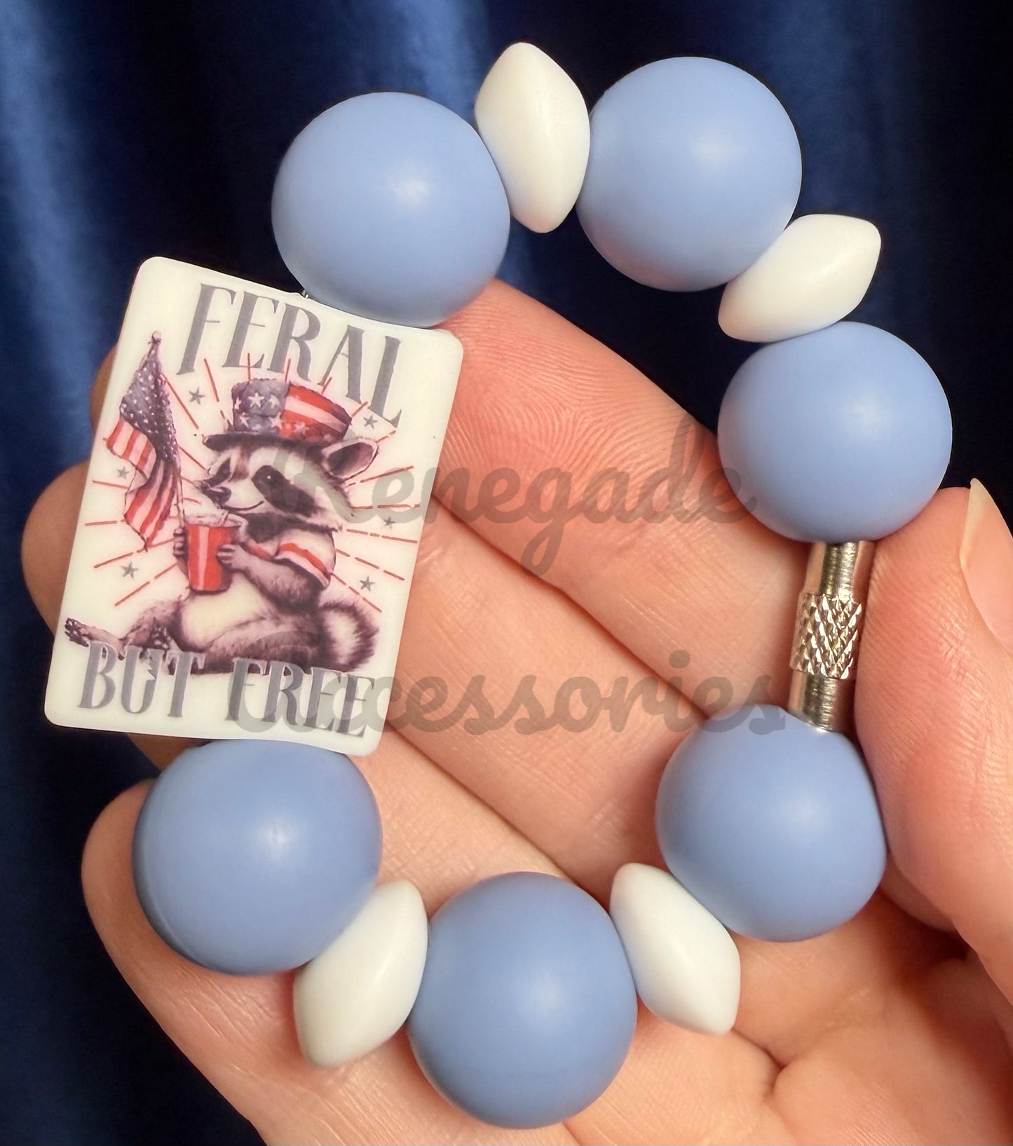 Silicone Charm - Feral But Free - Raccoon