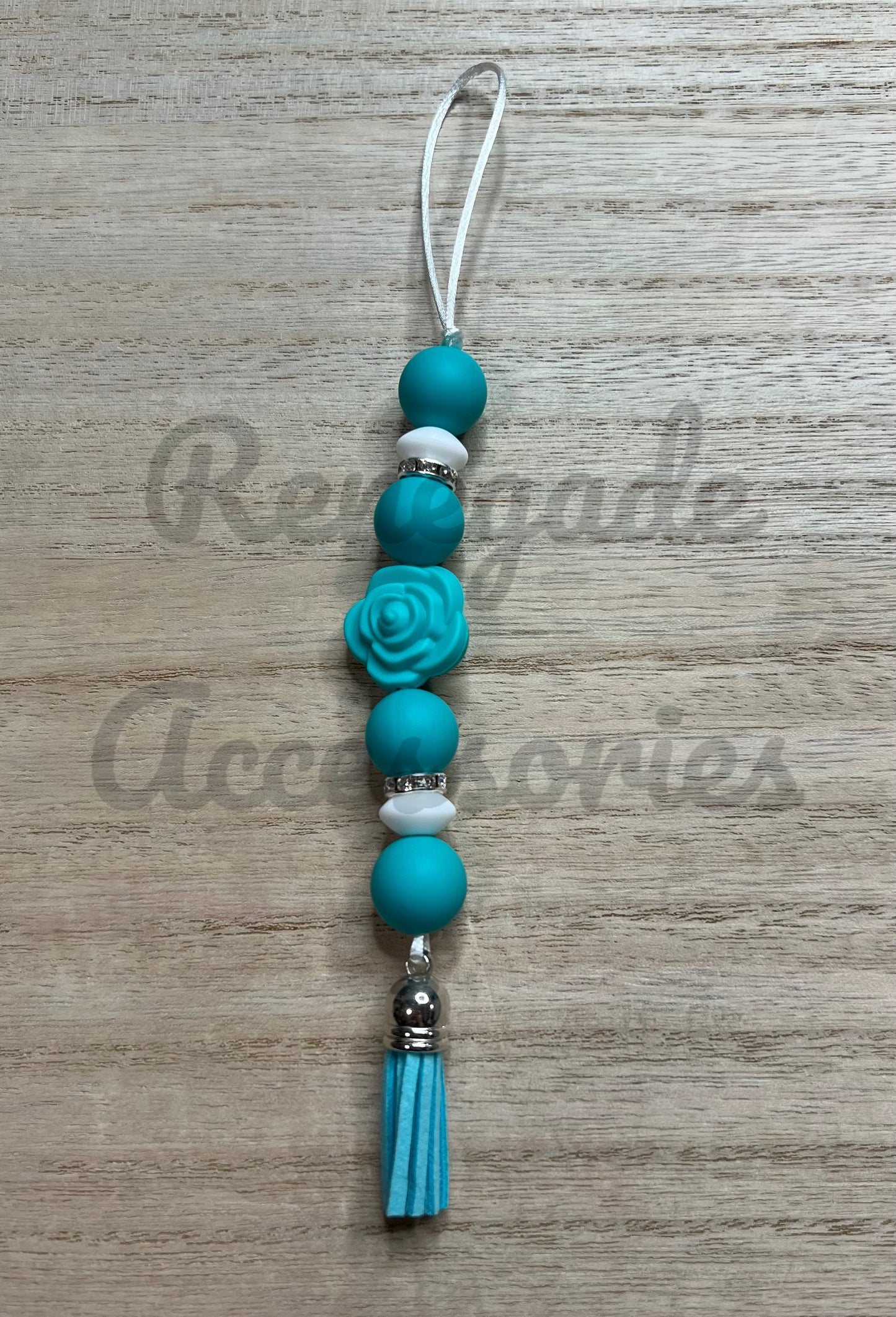 Silicone Charm - Enchanted Charms - Turquoise Rose