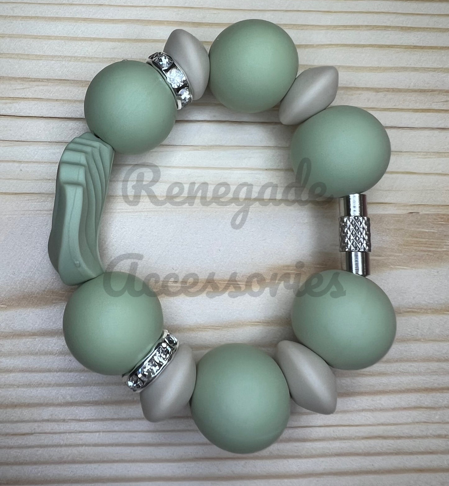 Silicone Charm - Sage Leaf