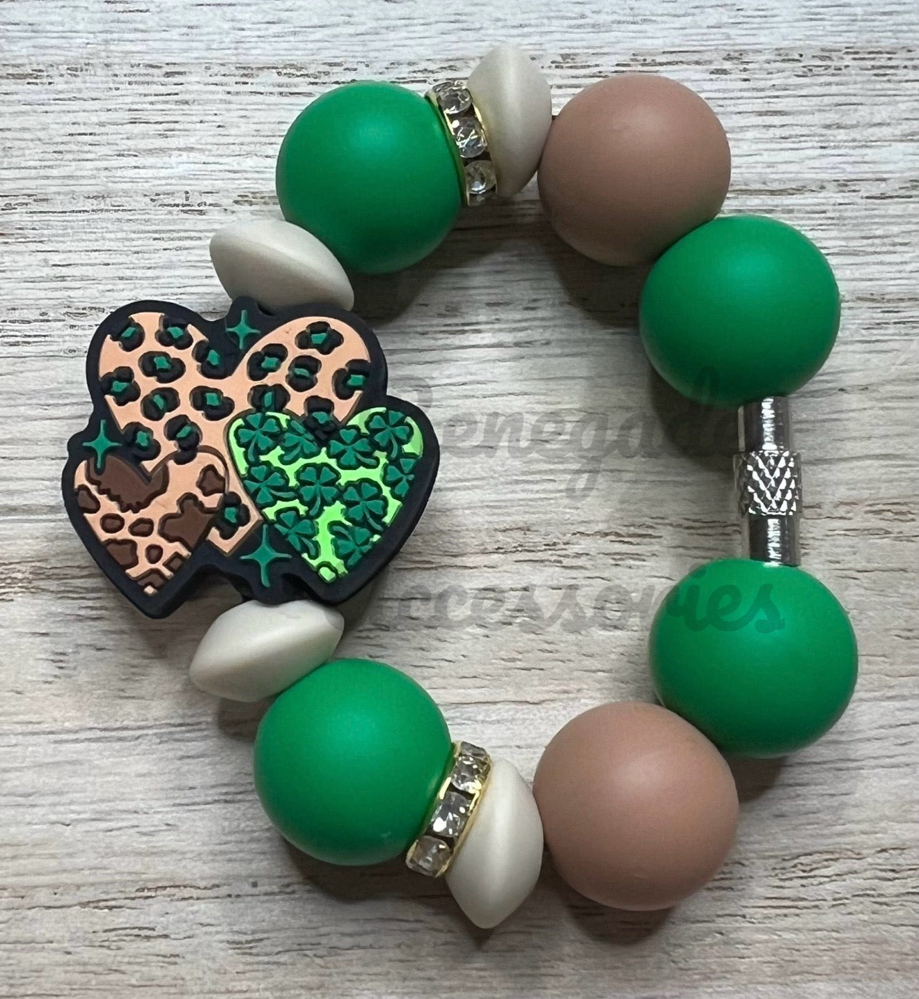 Silicone Charm - Lucky/Cheetah Hearts