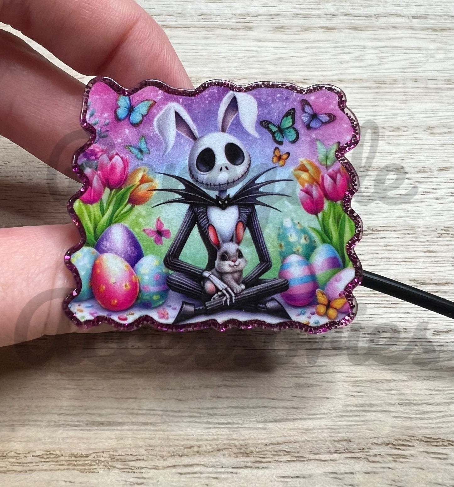 Straw Topper - Acrylic - Jack Nightmare - Easter