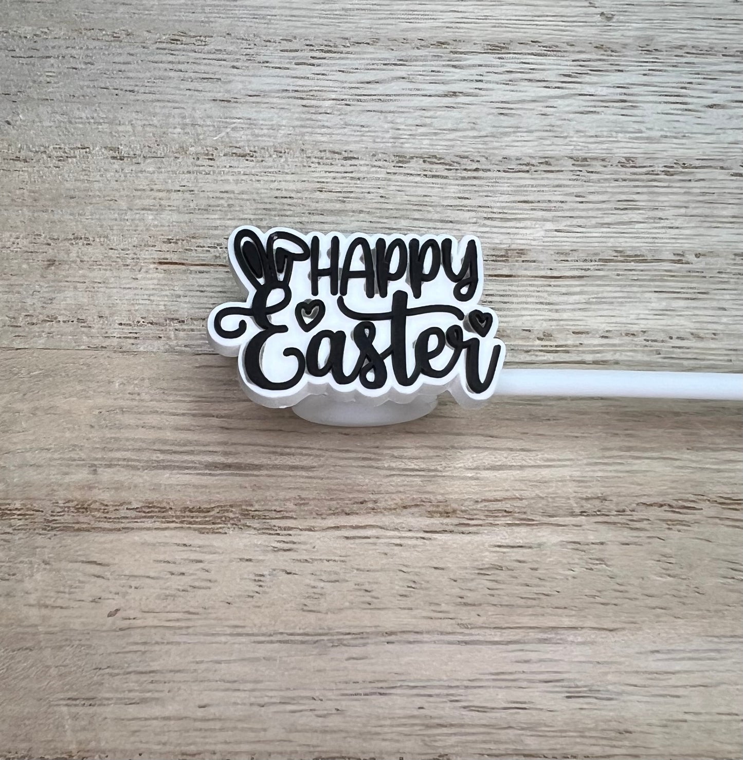 Straw Topper - Happy Easter