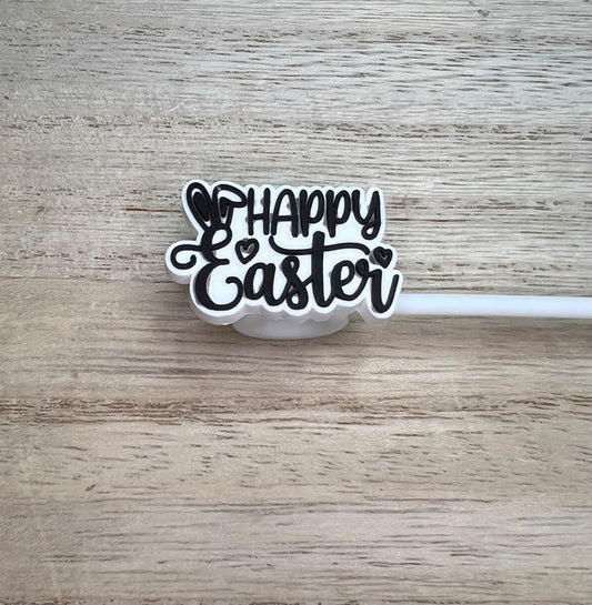 Straw Topper - Happy Easter