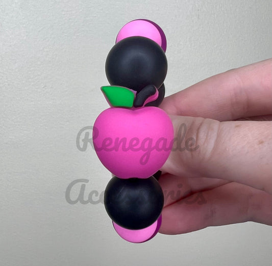 Silicone Charm - Rose Pink Apple