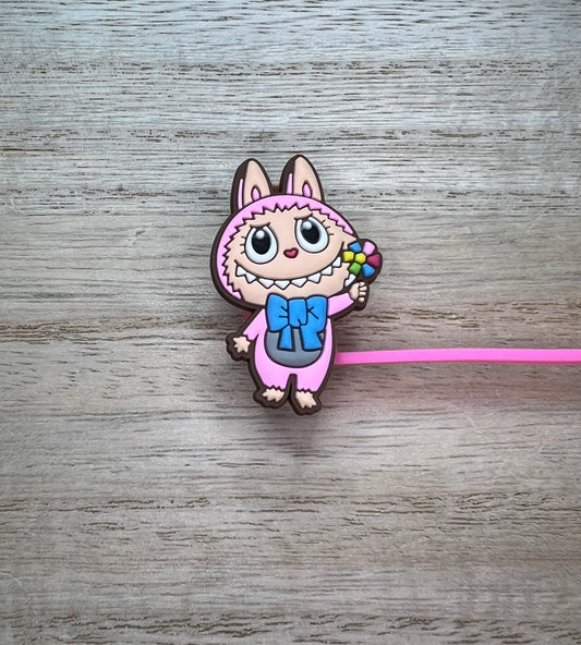 Straw Topper - Pink Bubu Character