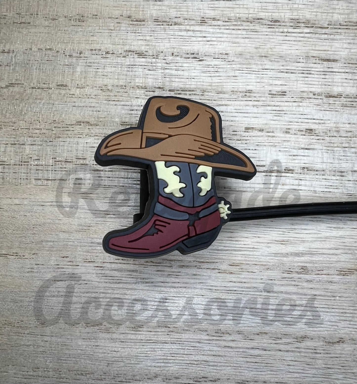 Straw Topper - Cowboy Boots & Hat