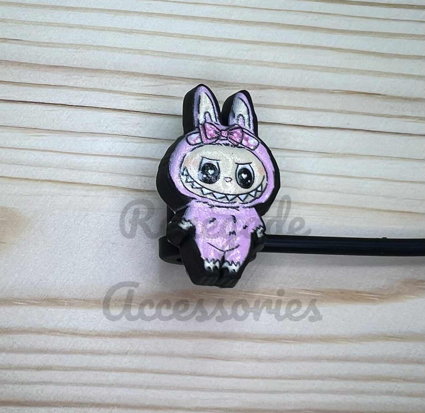 Straw Topper - Bubu Pink Bow