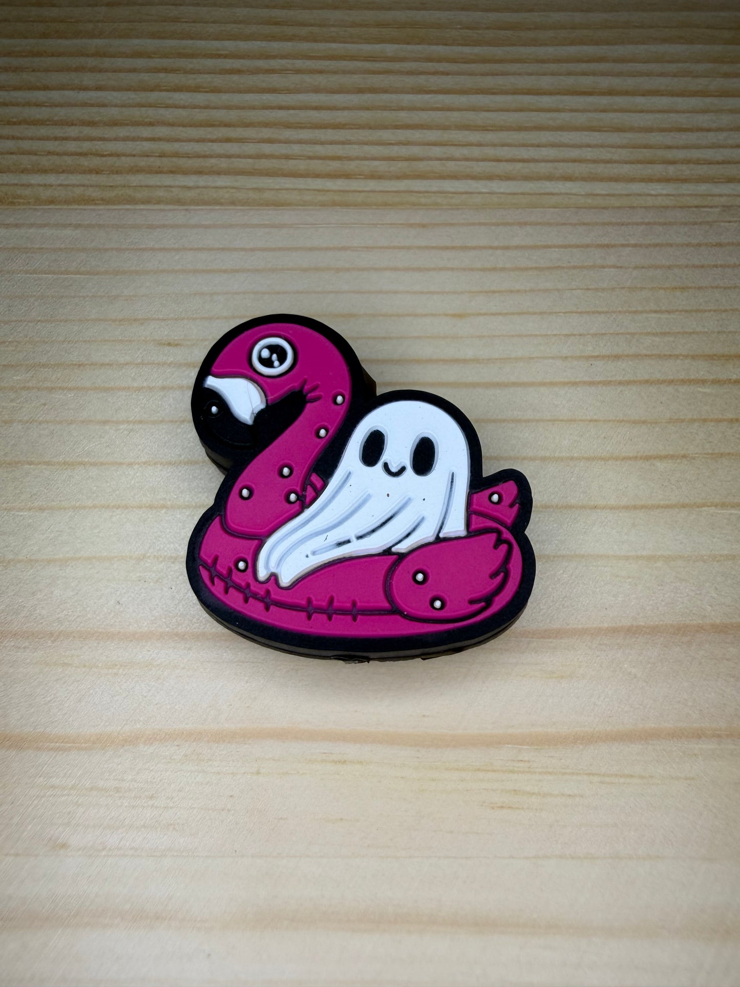 Focal Bead - Ghost Flamingo Floatie