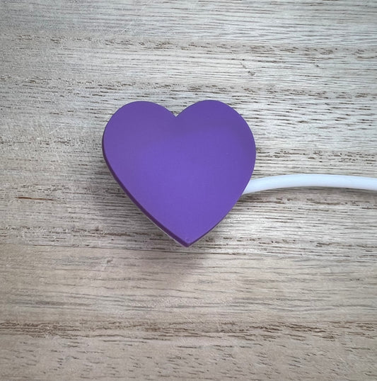 Straw Topper - Purple Heart