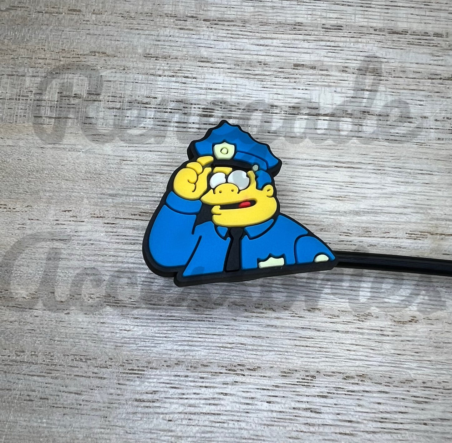 Straw Topper - The Simps Police Officer