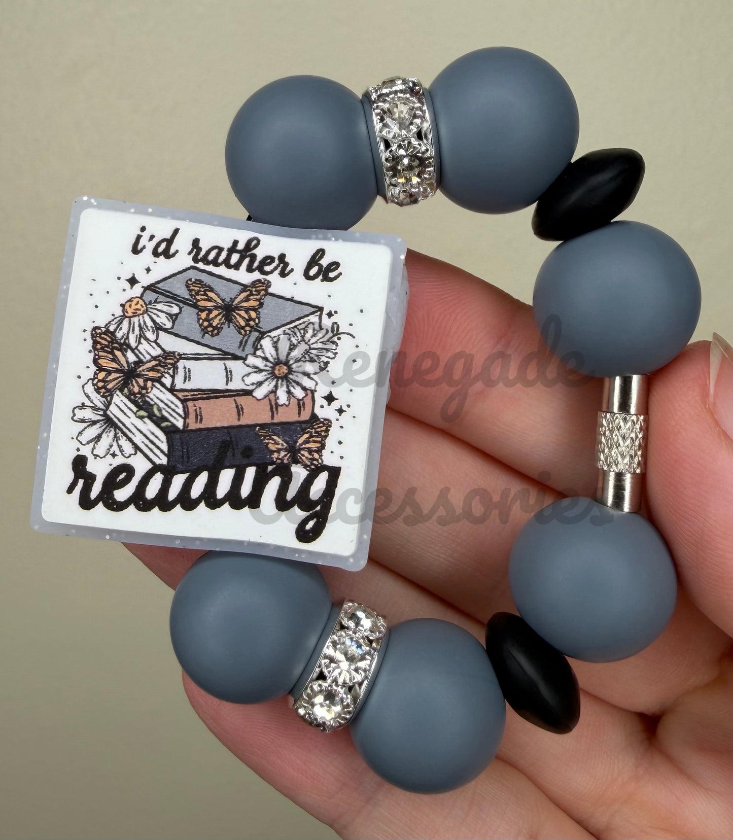 Silicone Charm - I’d Rather Be Reading - Books