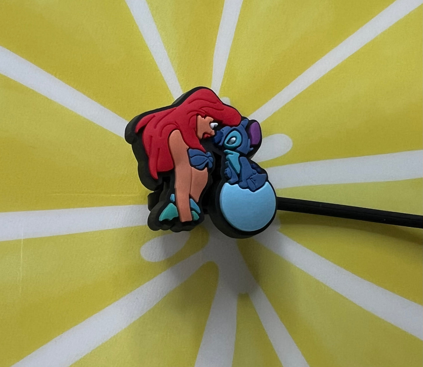 Straw Topper - Blue Alien Mermaid Princess Characters
