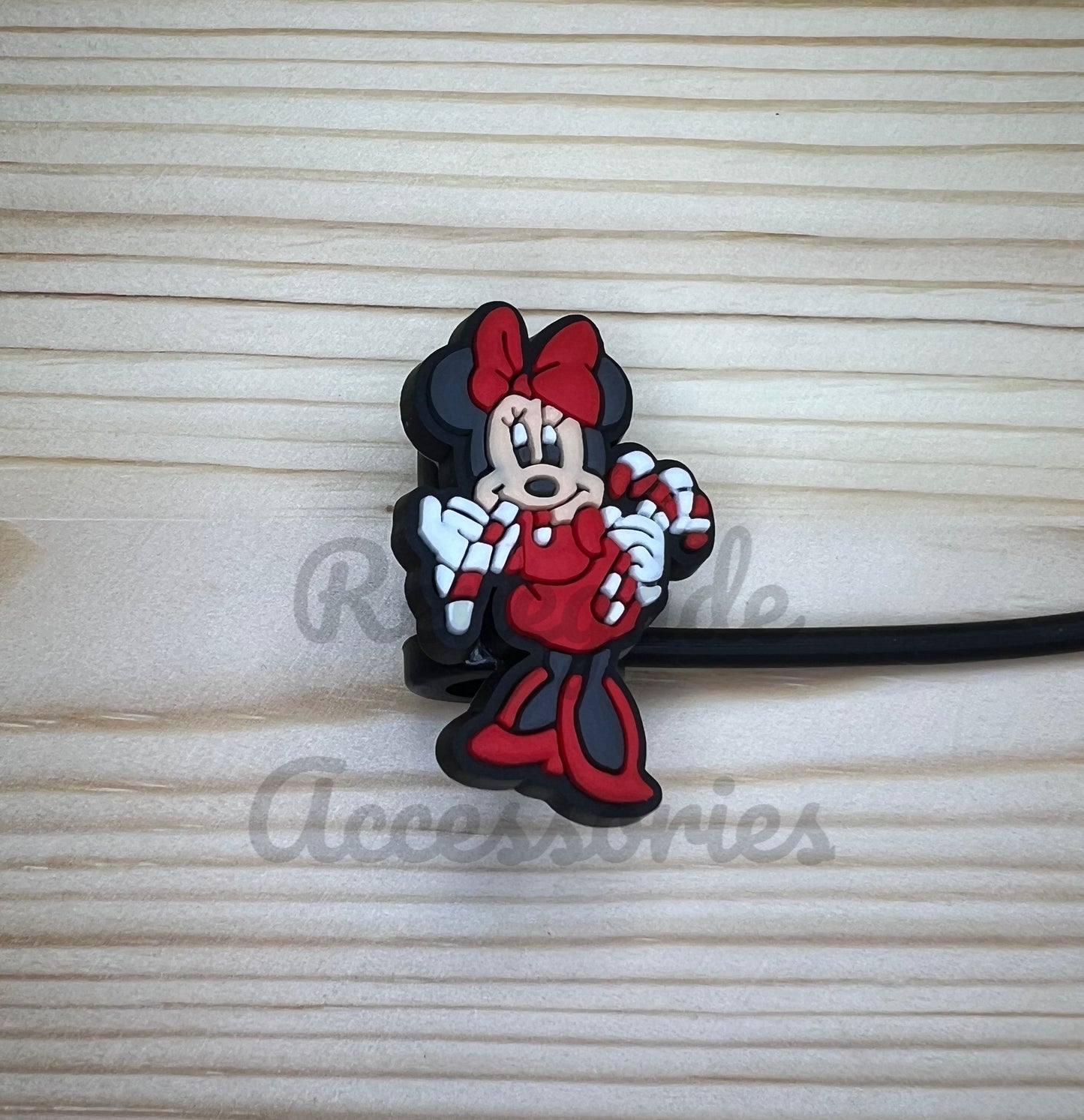 Straw Topper - Mouse Ears Candy Cane