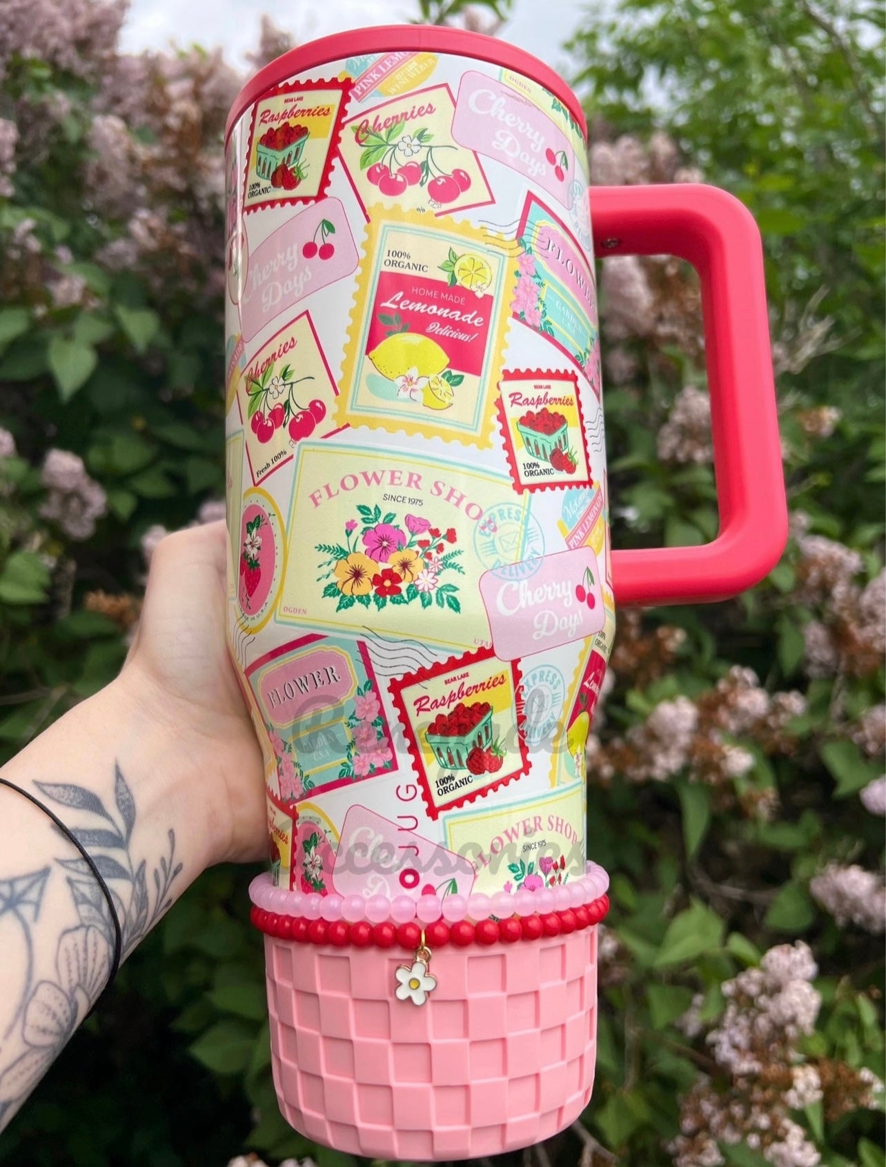 Tumbler Bracelet - Pink Strawberry/Farmers Market - Hydrojug