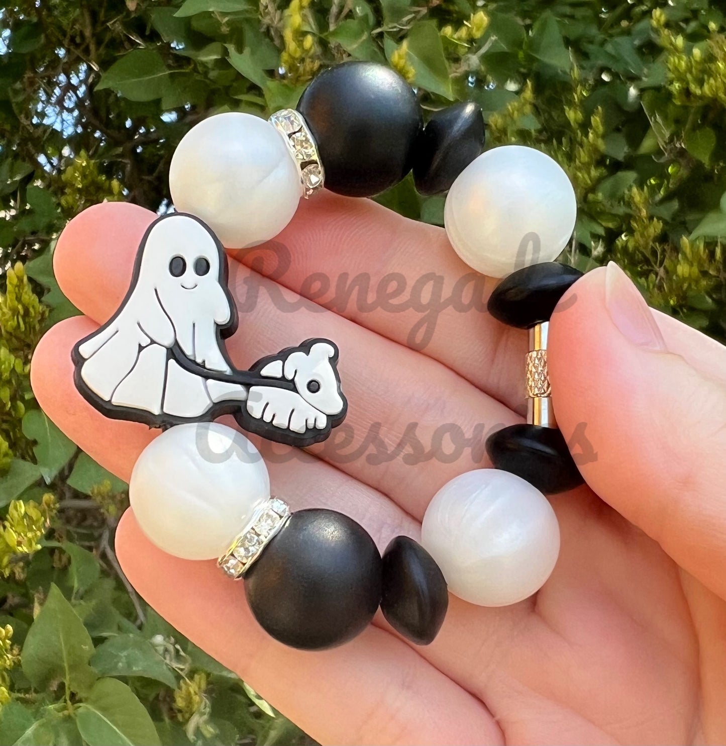 Silicone Charm - Ghost Walking Dog