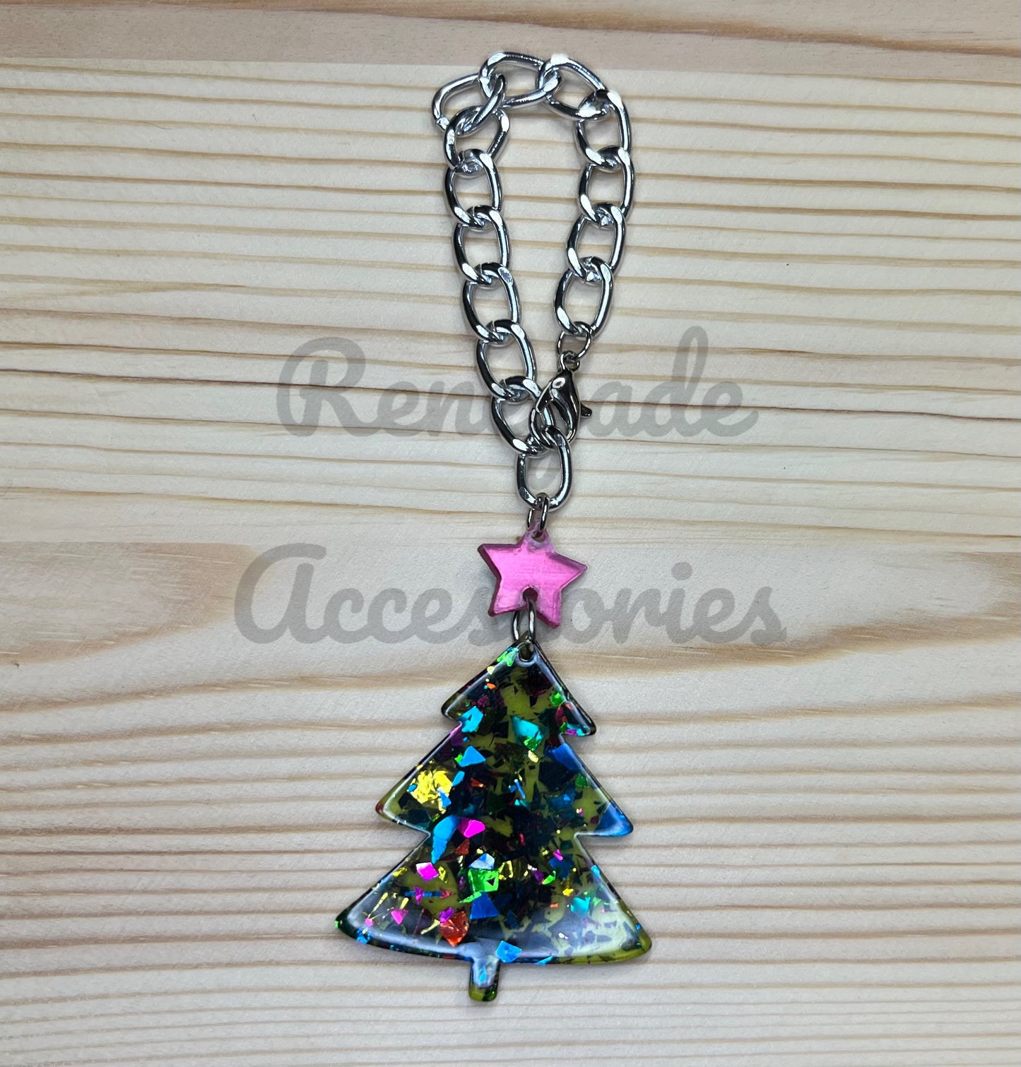 Metal Charm - Glitter Christmas Tree