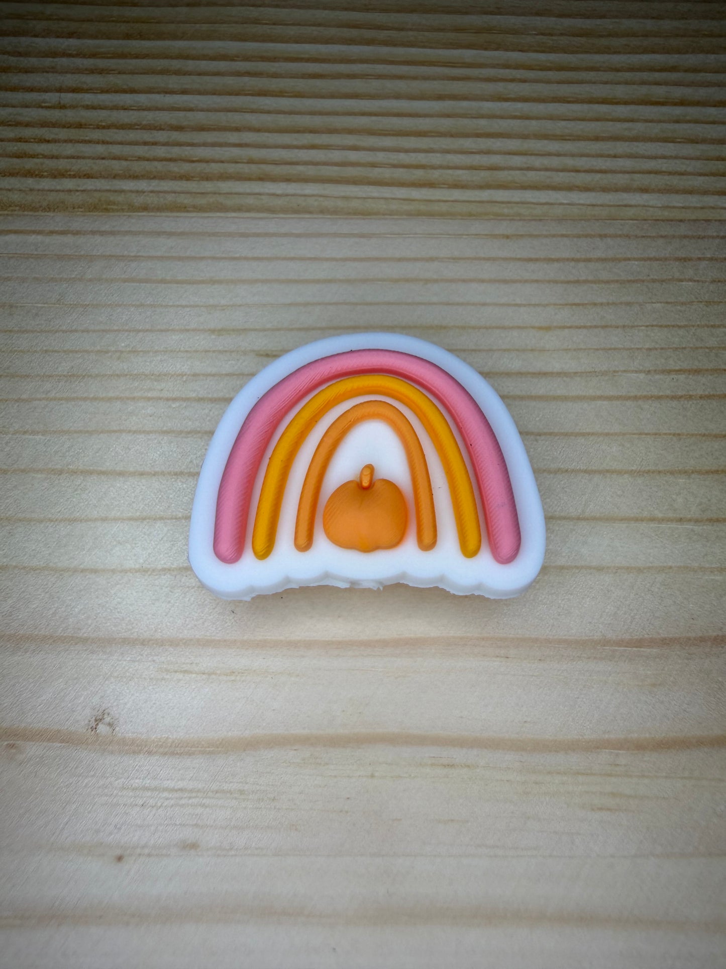 Focal Bead - Rainbow Pumpkin