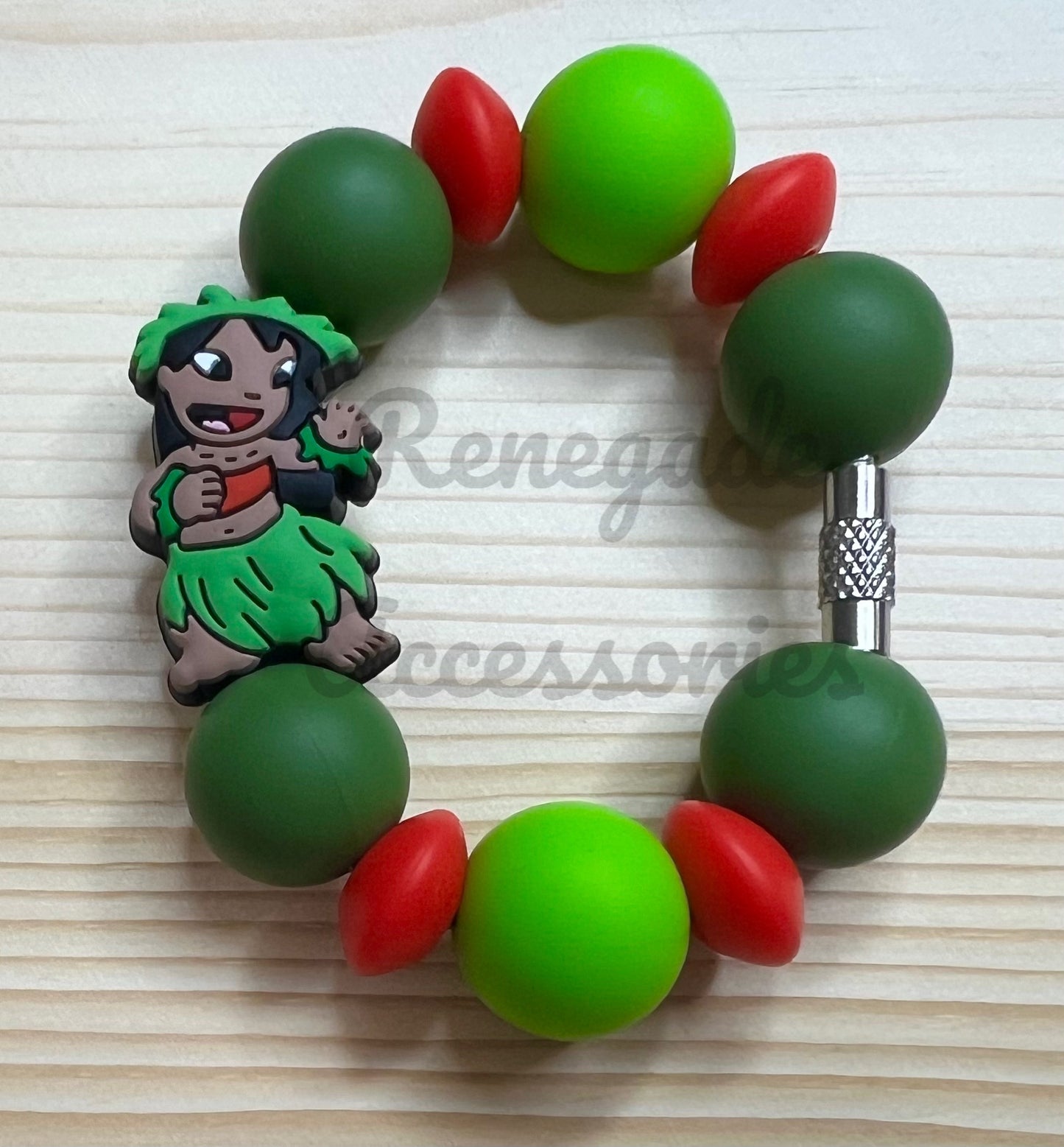 Silicone Charm - Lilo Hula - Blue Alien