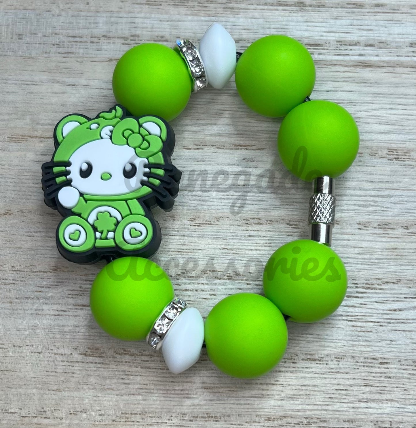 Silicone Charm - HK C Bear Character - St Pattys