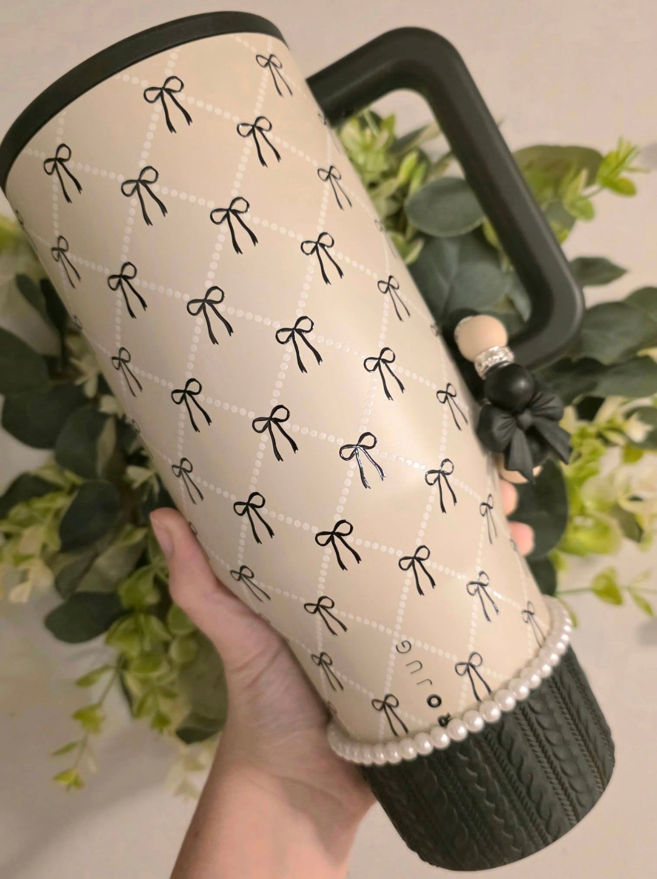 Silicone Charm - Black Bow - Stella