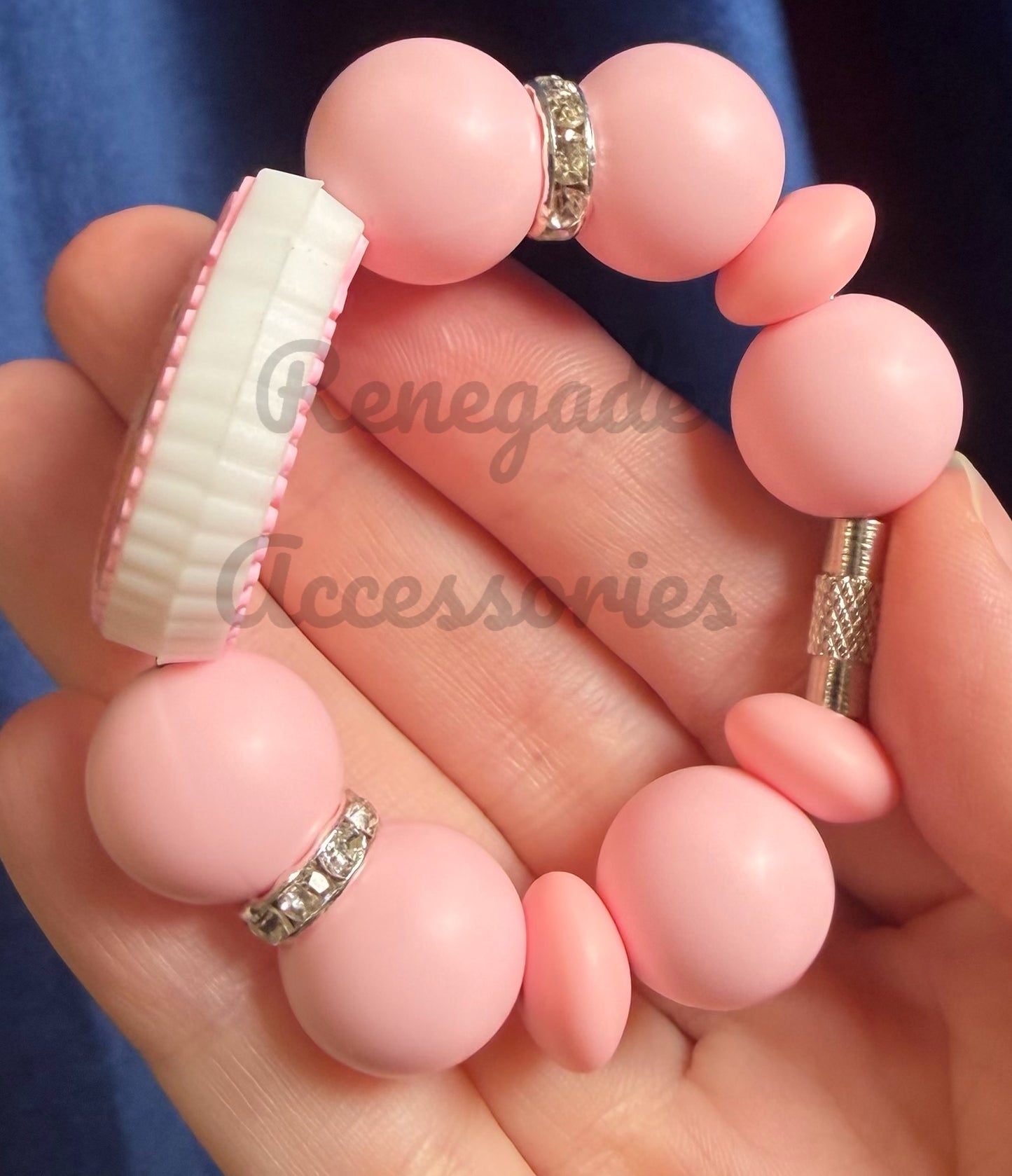 Silicone Charm - Patchwork Bow Frame