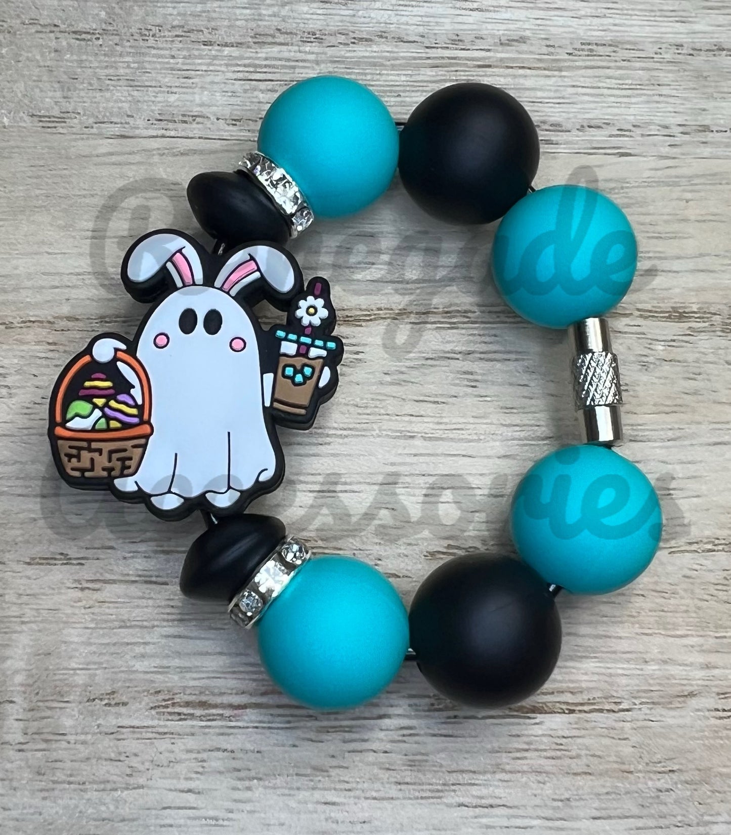 Silicone Charm - Ghost Easter Bunny