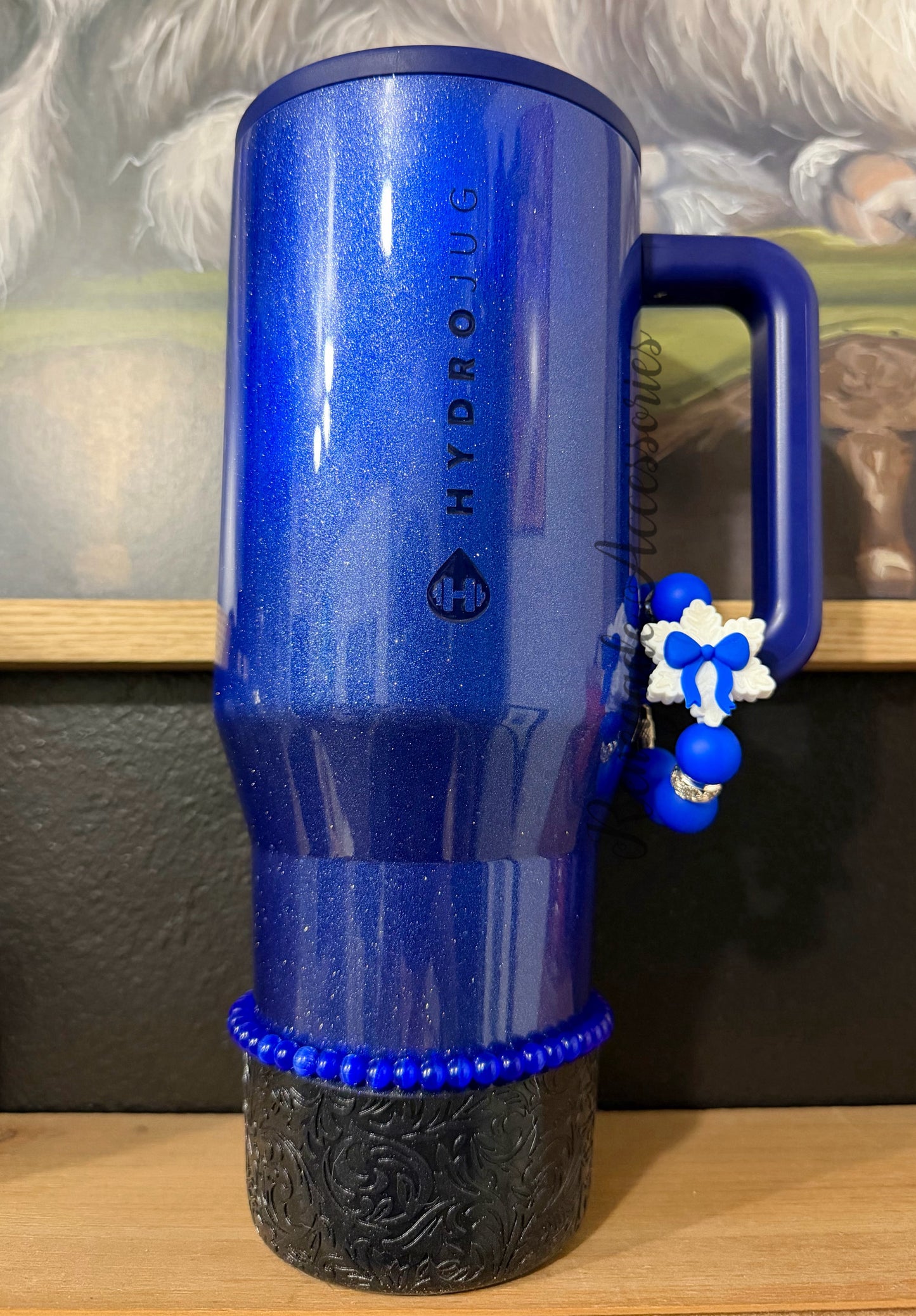 Silicone Charm - Blue Snowflake Bow - Glam