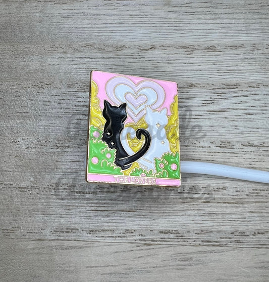Straw Topper - Metal - Cat Lovers