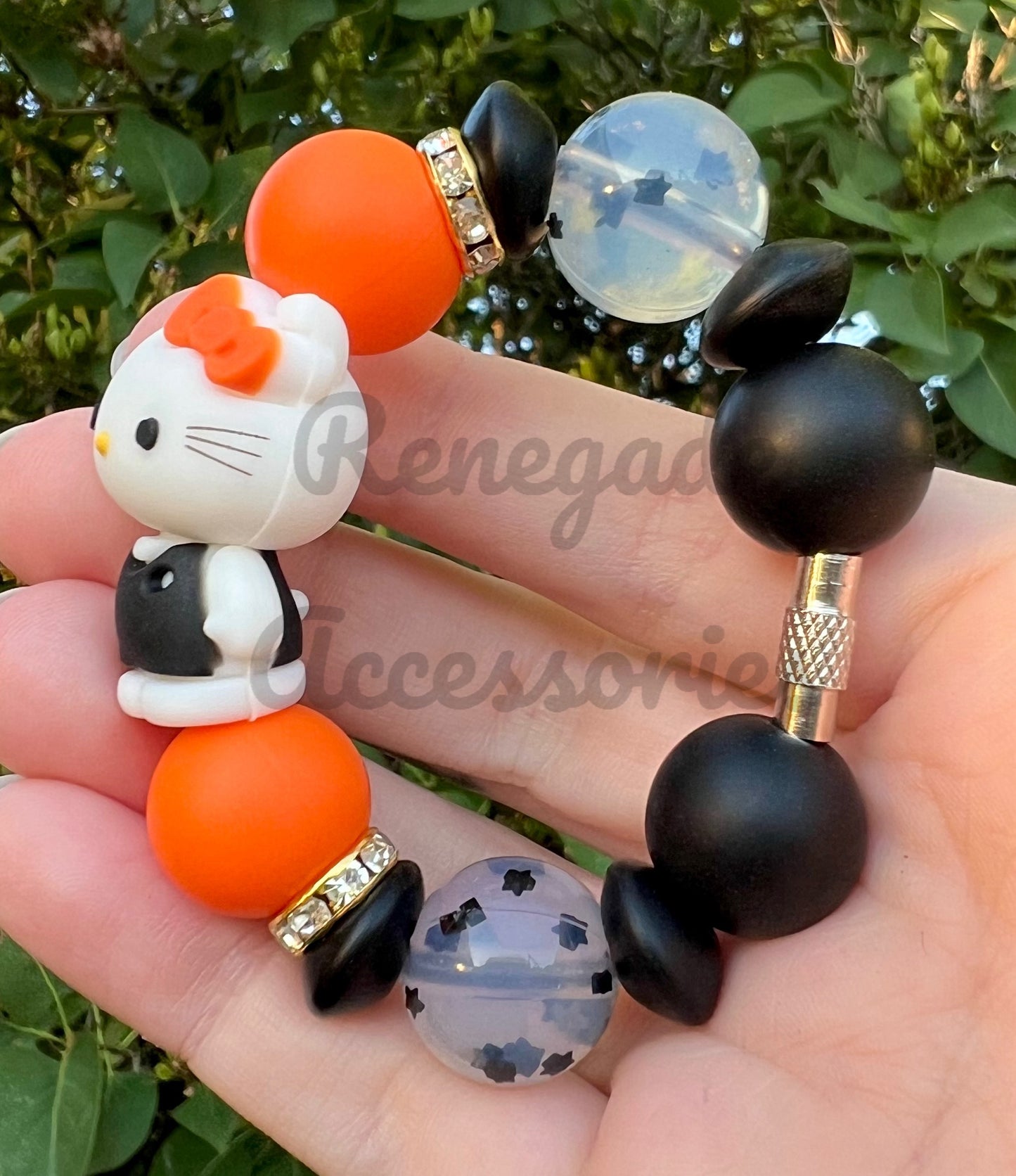 Silicone Charm - Hello Kitty Pumpkin
