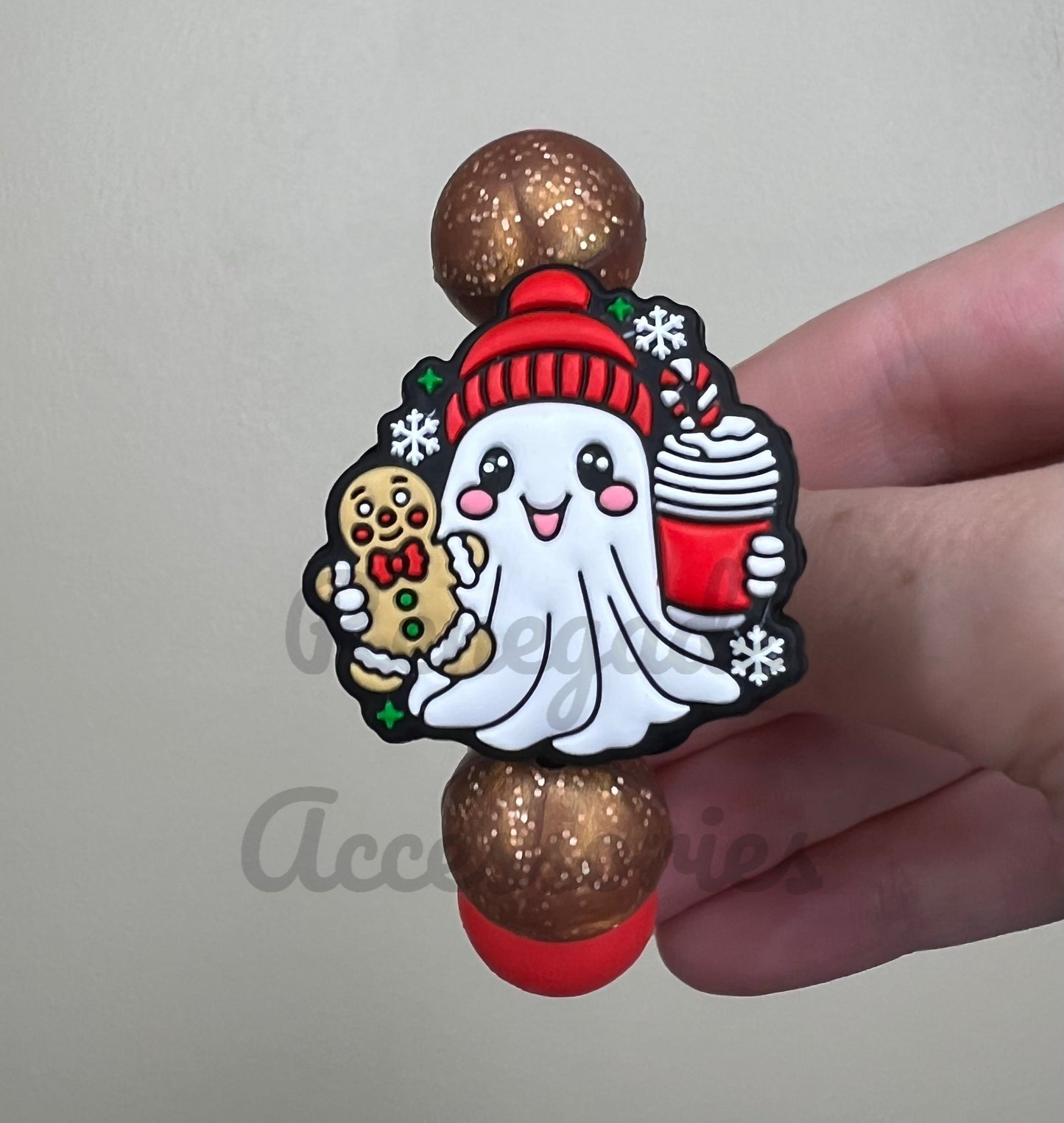 Silicone Charm - Gingerbread Ghost