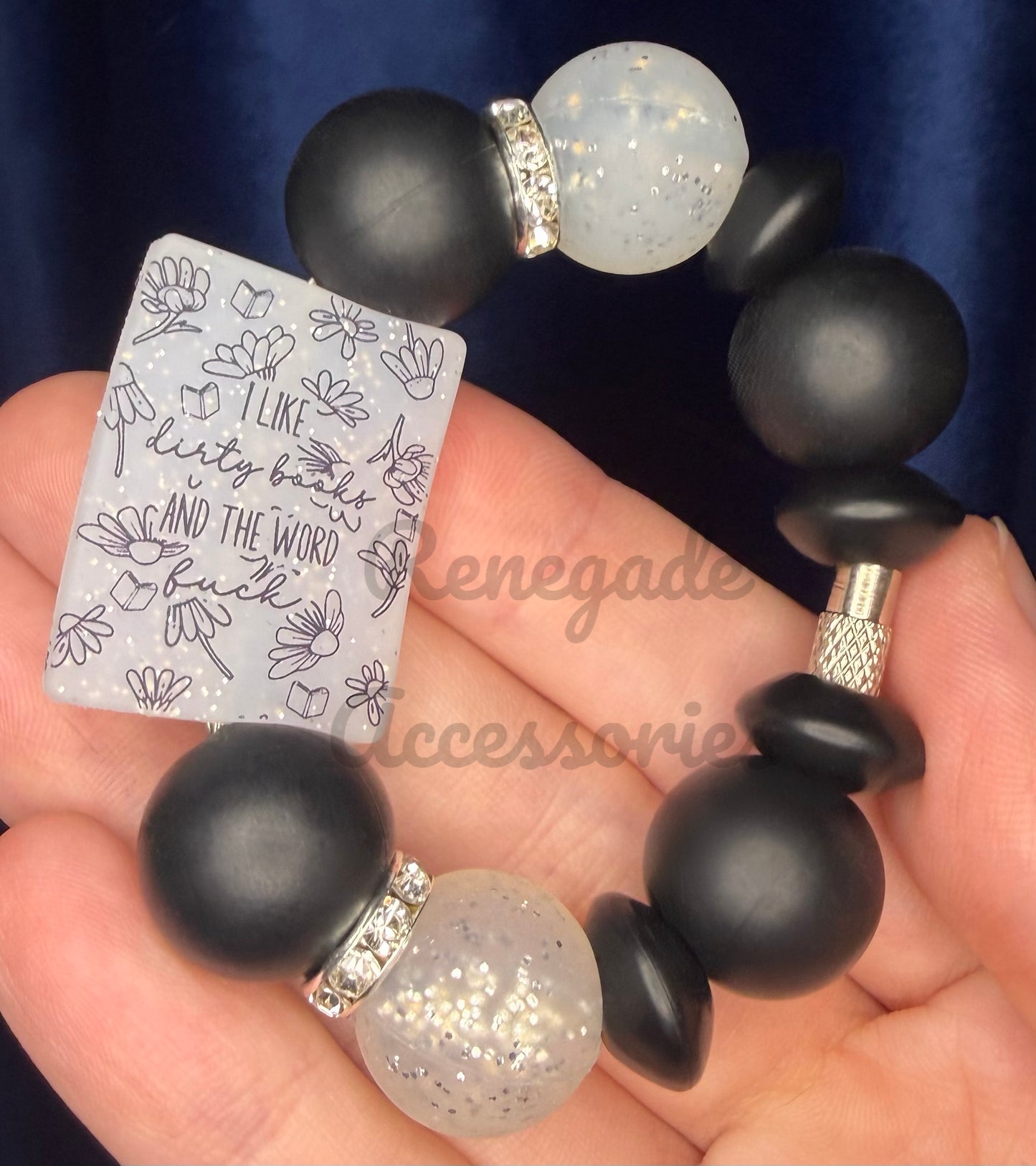 Silicone Charm - I Like Dirty Books & The Word F**k