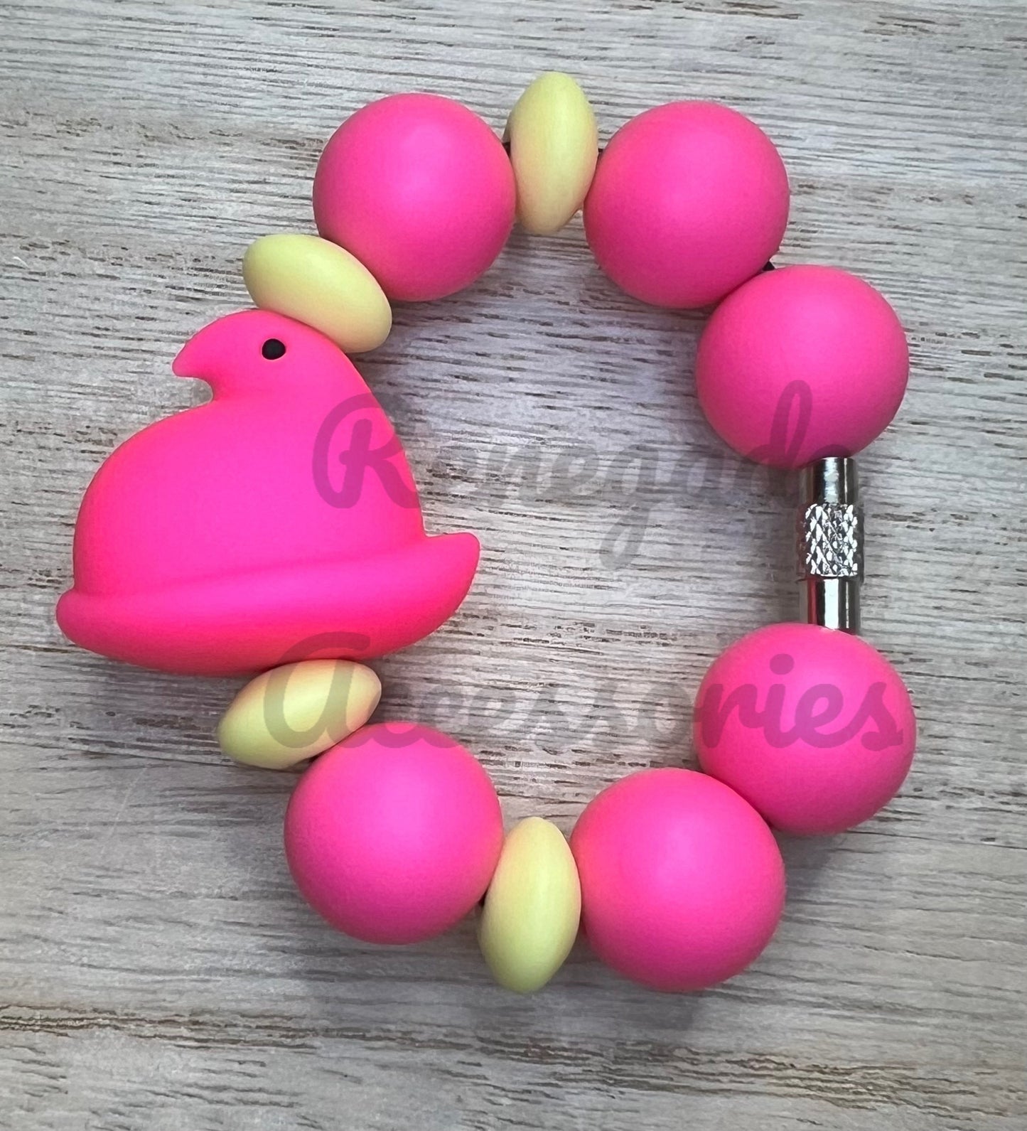 Silicone Charm - Pink Peep