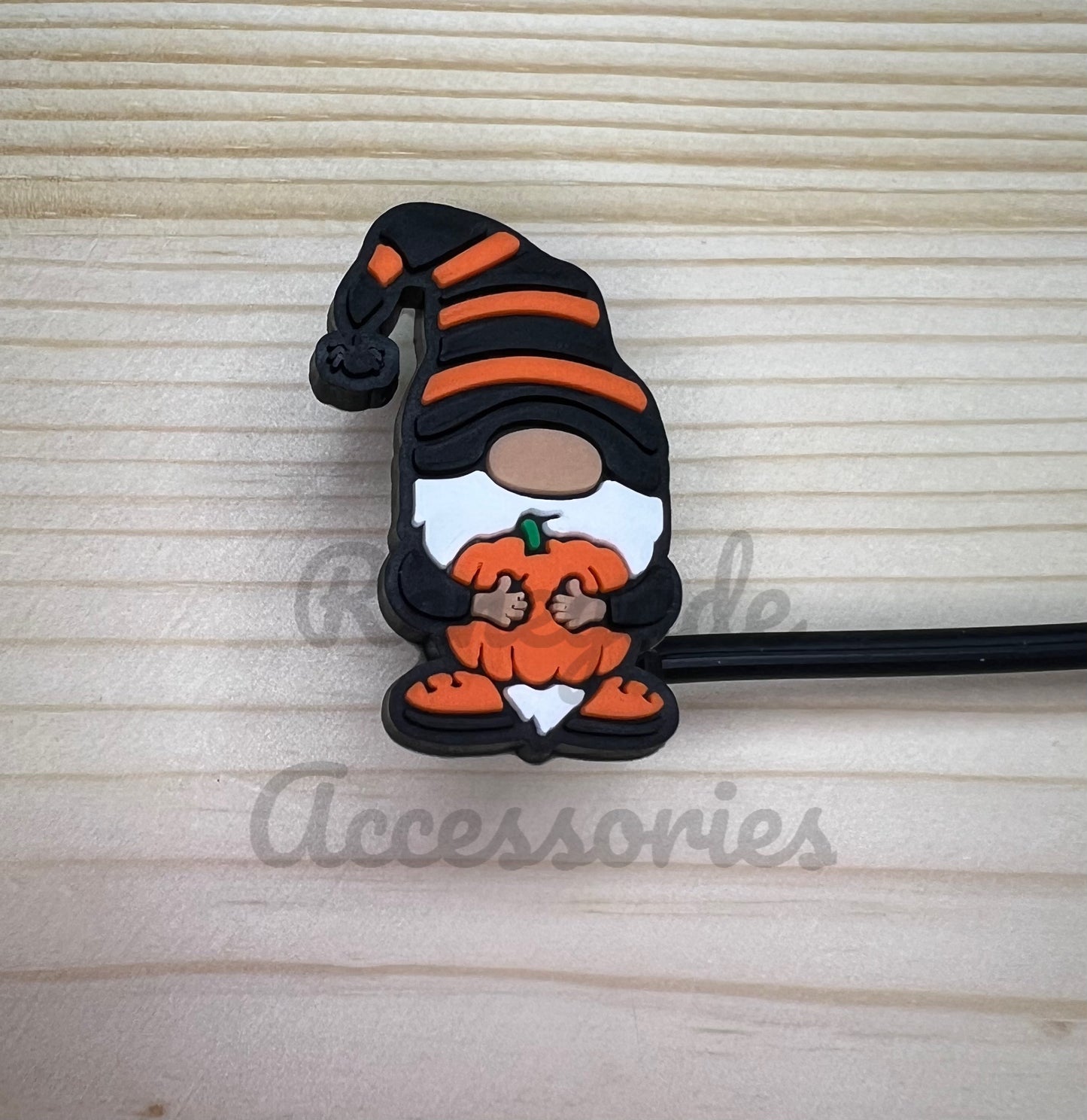 Straw Topper - Pumpkin Gnome