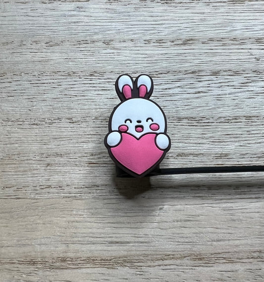 Straw Topper - Bunny Heart - Black Attachment