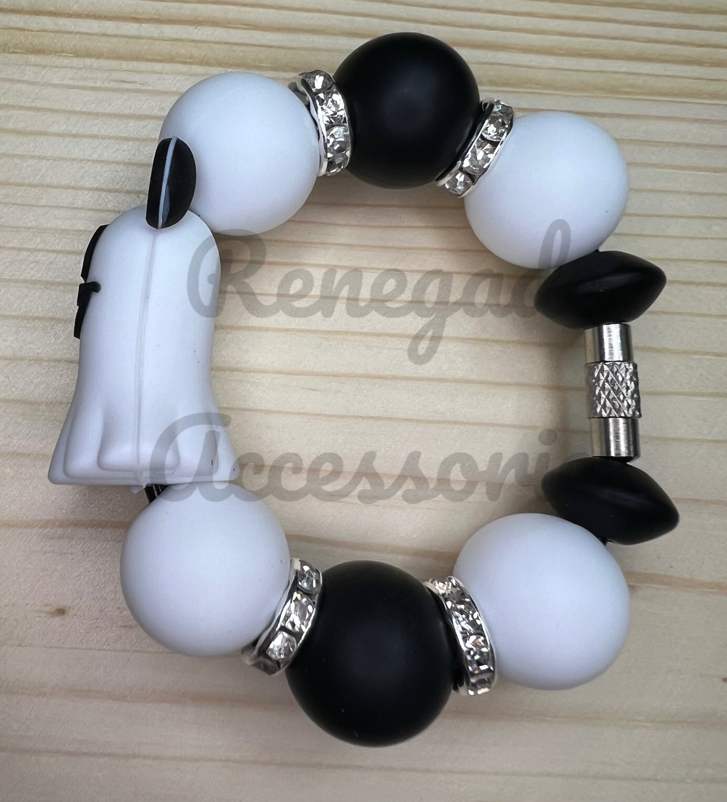Silicone Charm - Mouse Ears Ghost