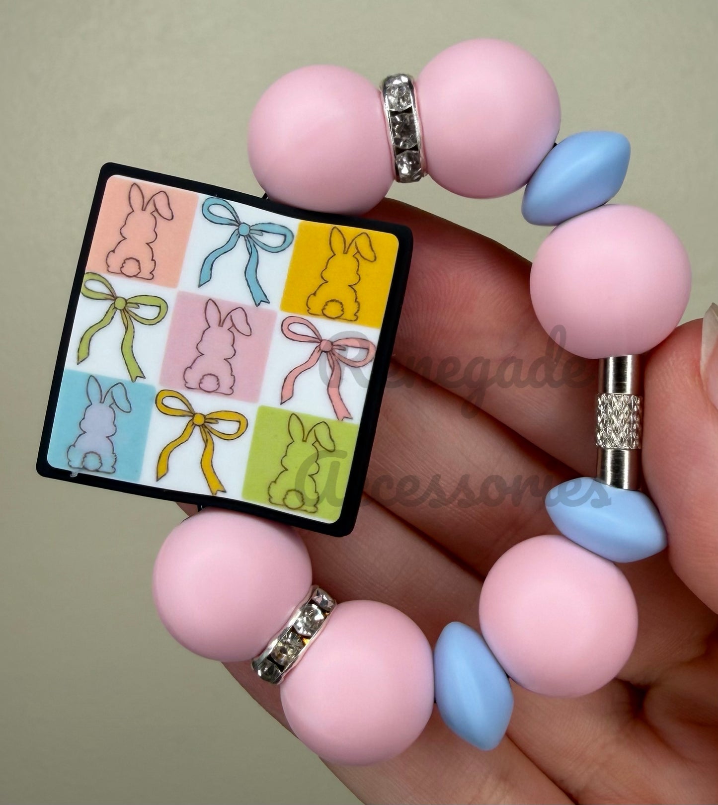 Silicone Charm - Bunnies & Bows