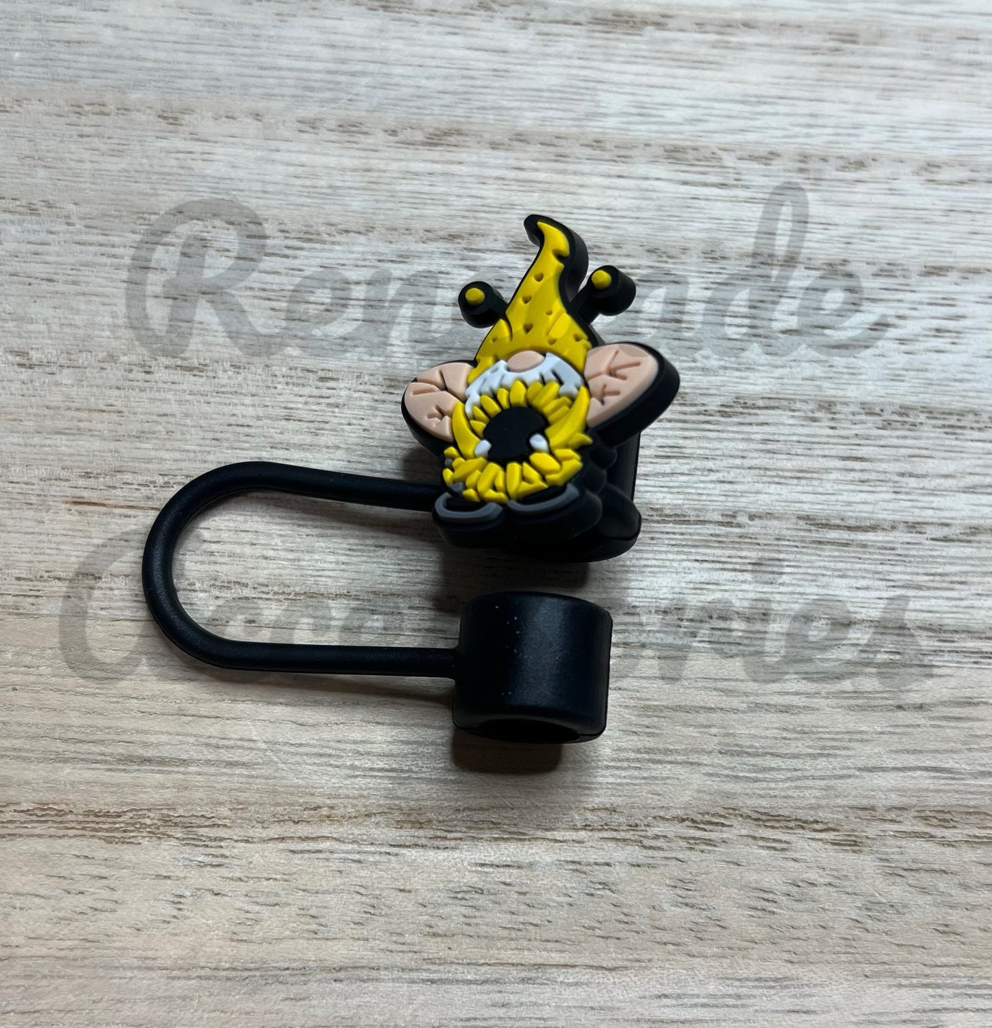 Straw Topper - Butterfly Gnome - Sunflower