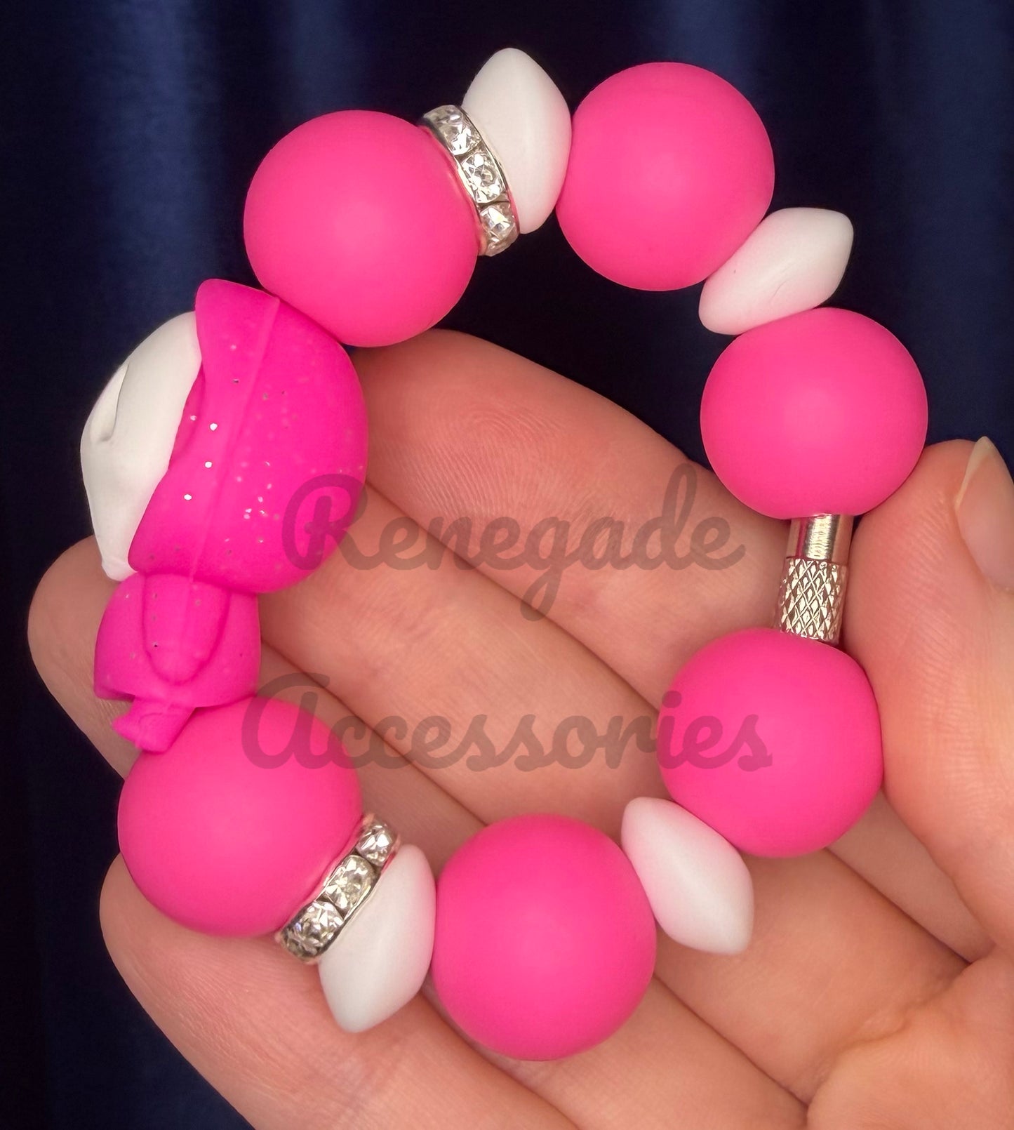Silicone Charm - Hot Pink Ghostface