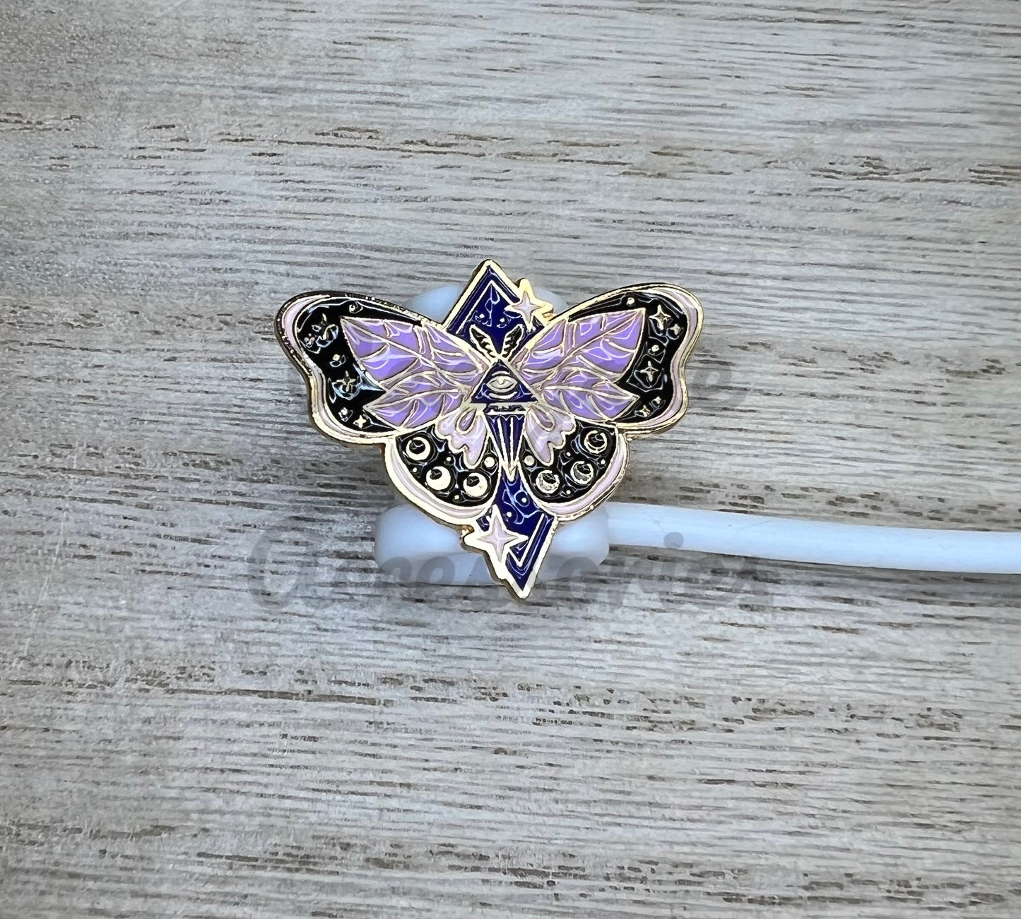 Straw Topper - Metal - Moth