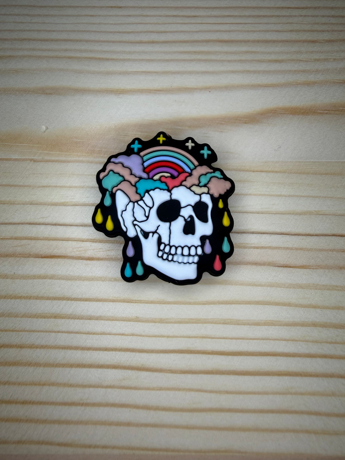 Focal Bead - Rainbow Skull