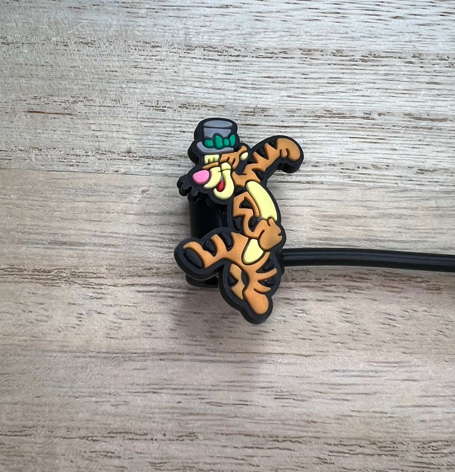 Straw Topper - Tiger - Yellow Bear Character