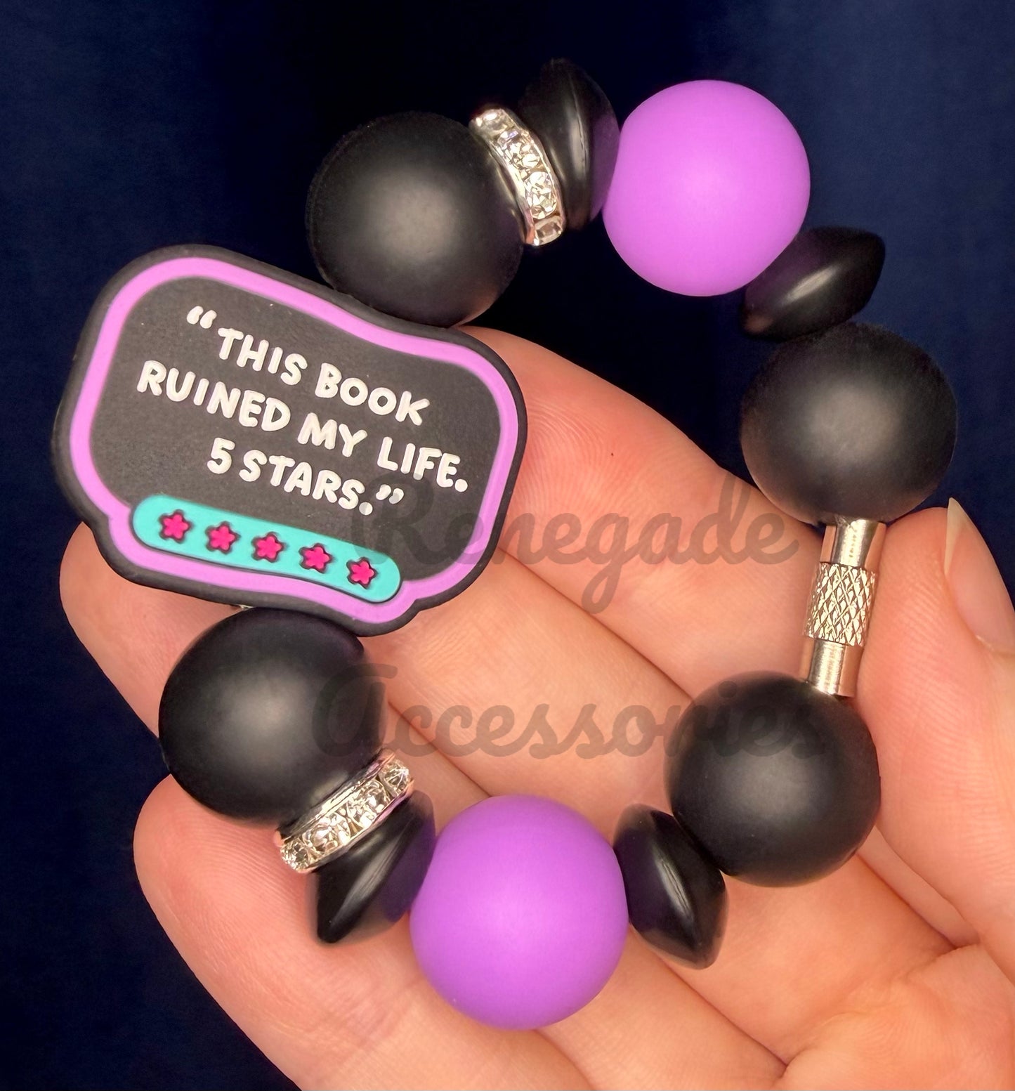 Silicone Charm - 5 Stars - Books