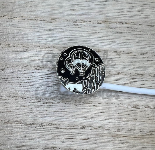 Straw Topper - Metal - Hot Air Balloons