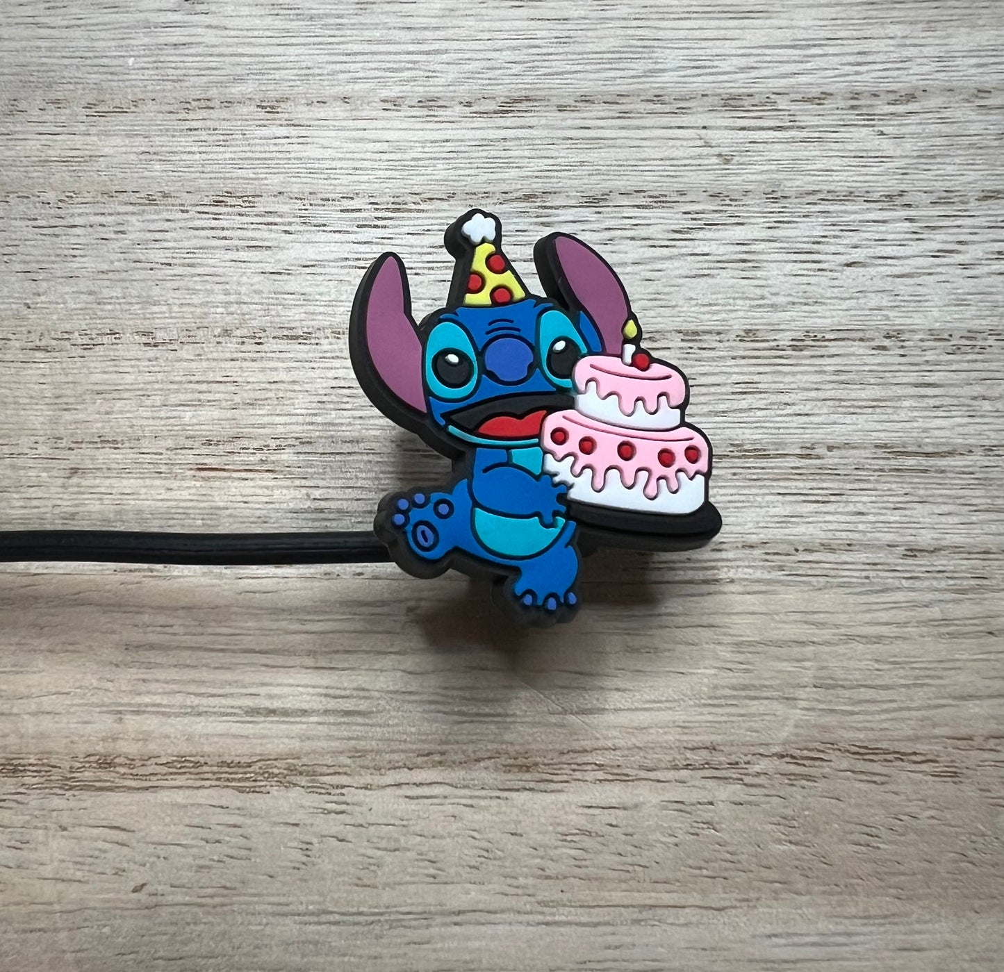 Straw Topper - Blue Alien Birthday