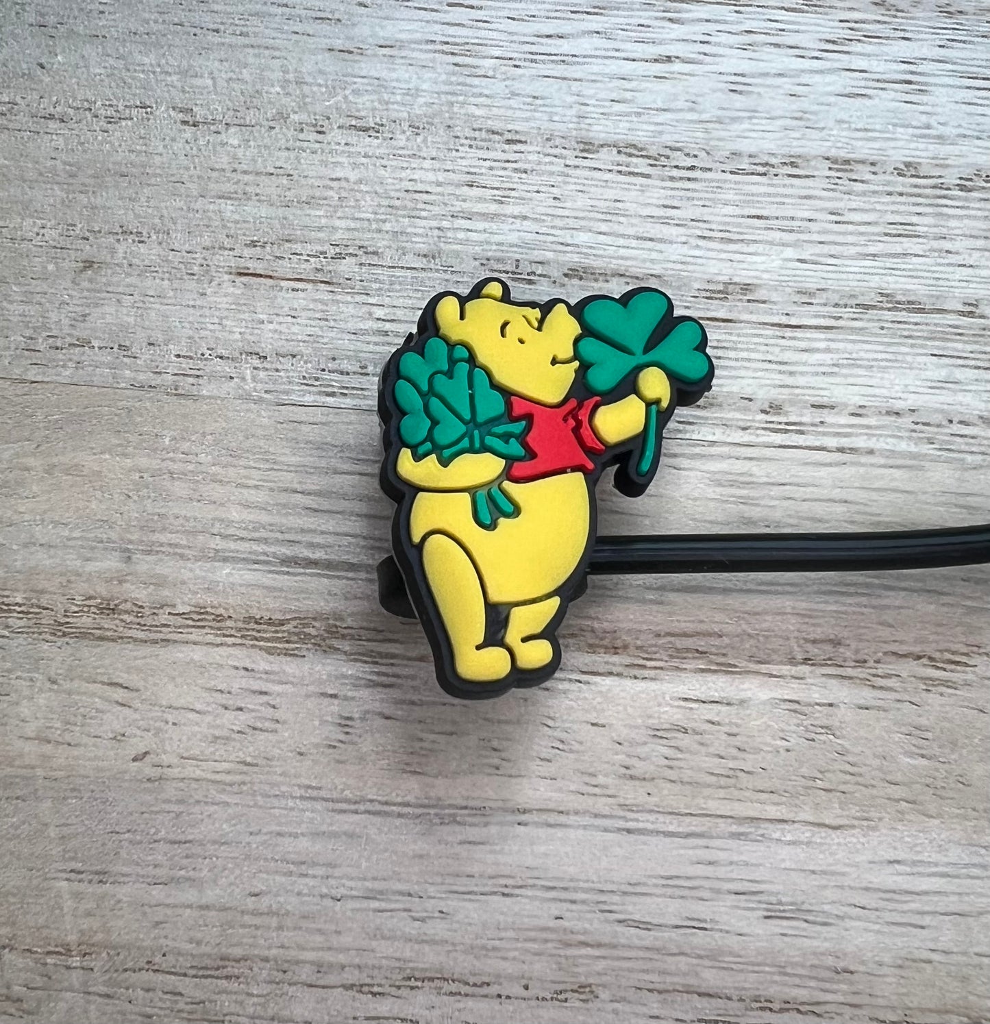 Straw Topper - Yellow Bear Character