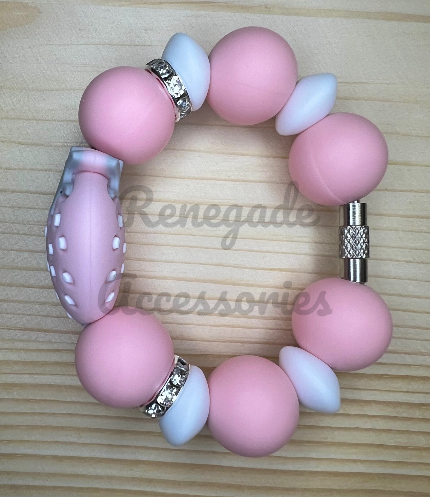 Silicone Charm - Pink Strawberry